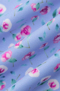 Backless Boho Dress blue backless