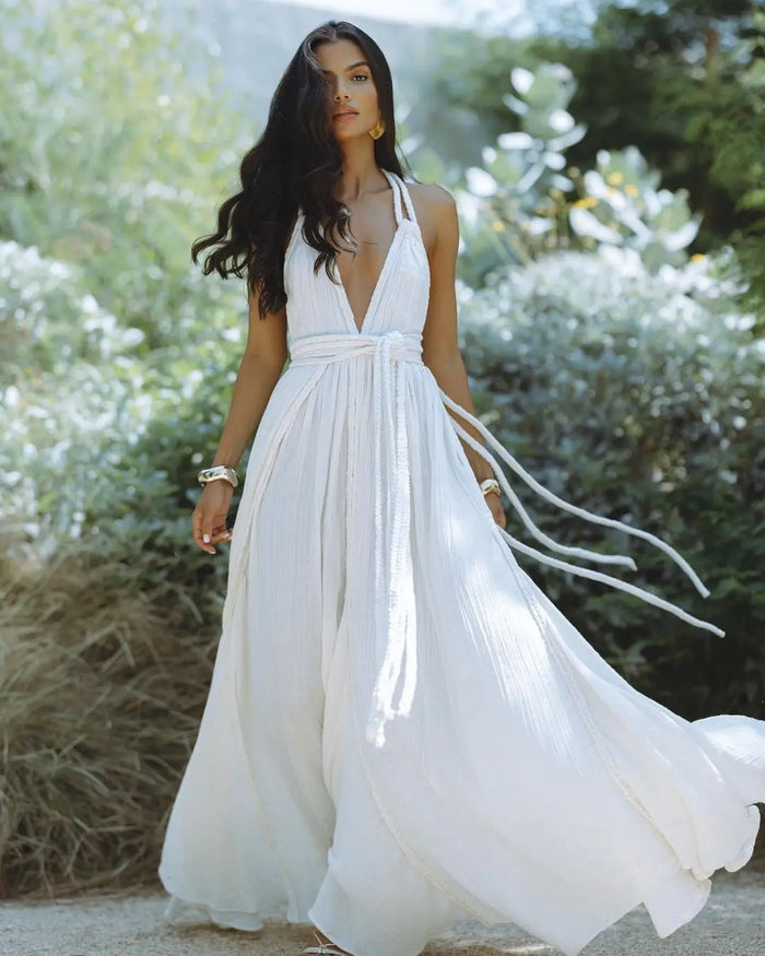 Backless Maxi Dress Boho
