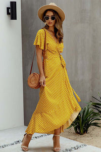 Bohemian Midi Dress yellow
