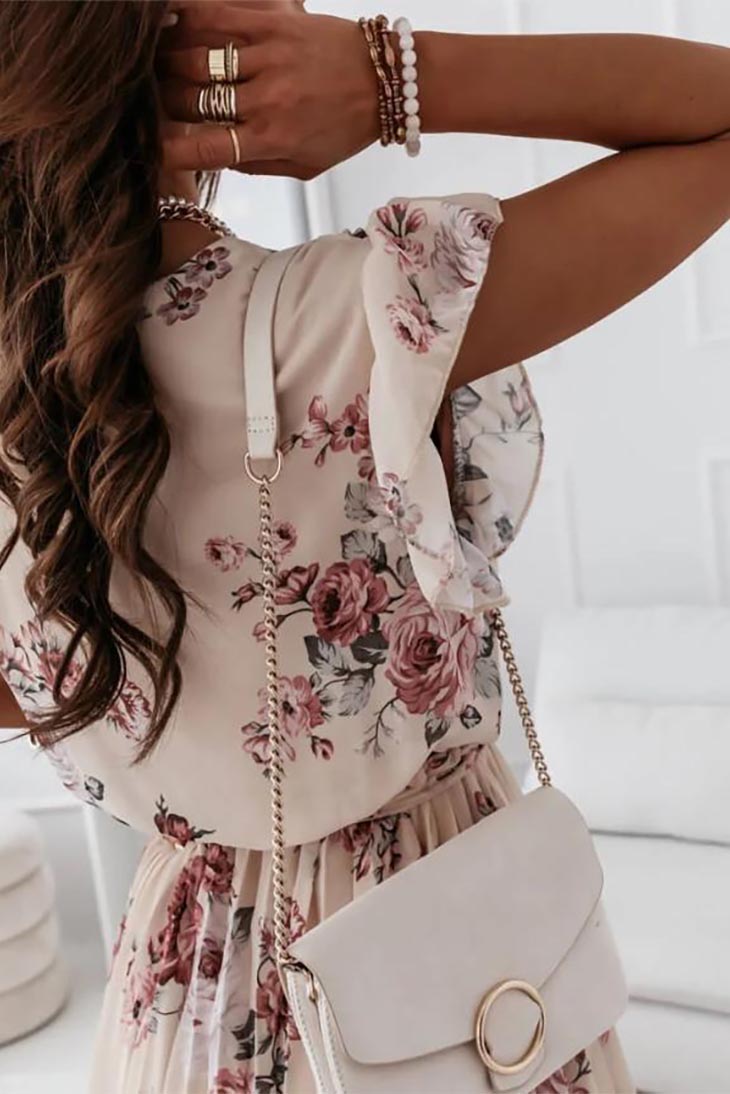 Boho Chic Midi Dresses white