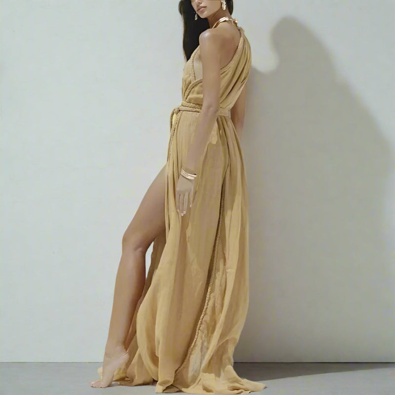 Boho Cover Up Dress yellow