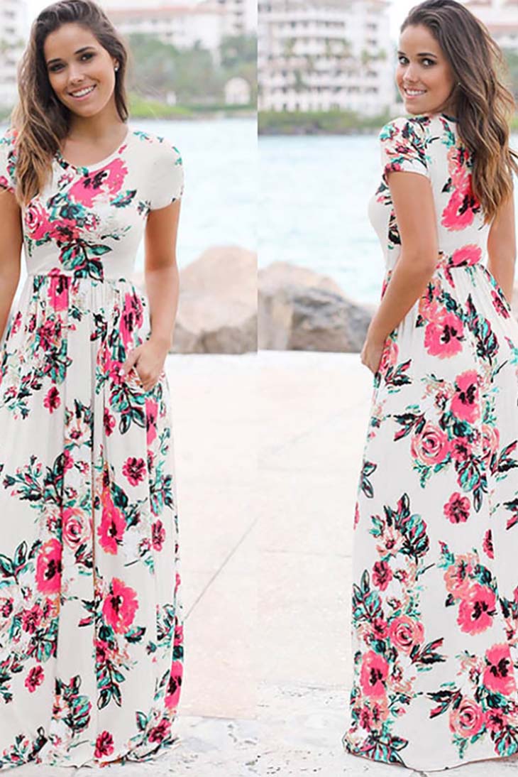 Boho Floral Maxi Dress