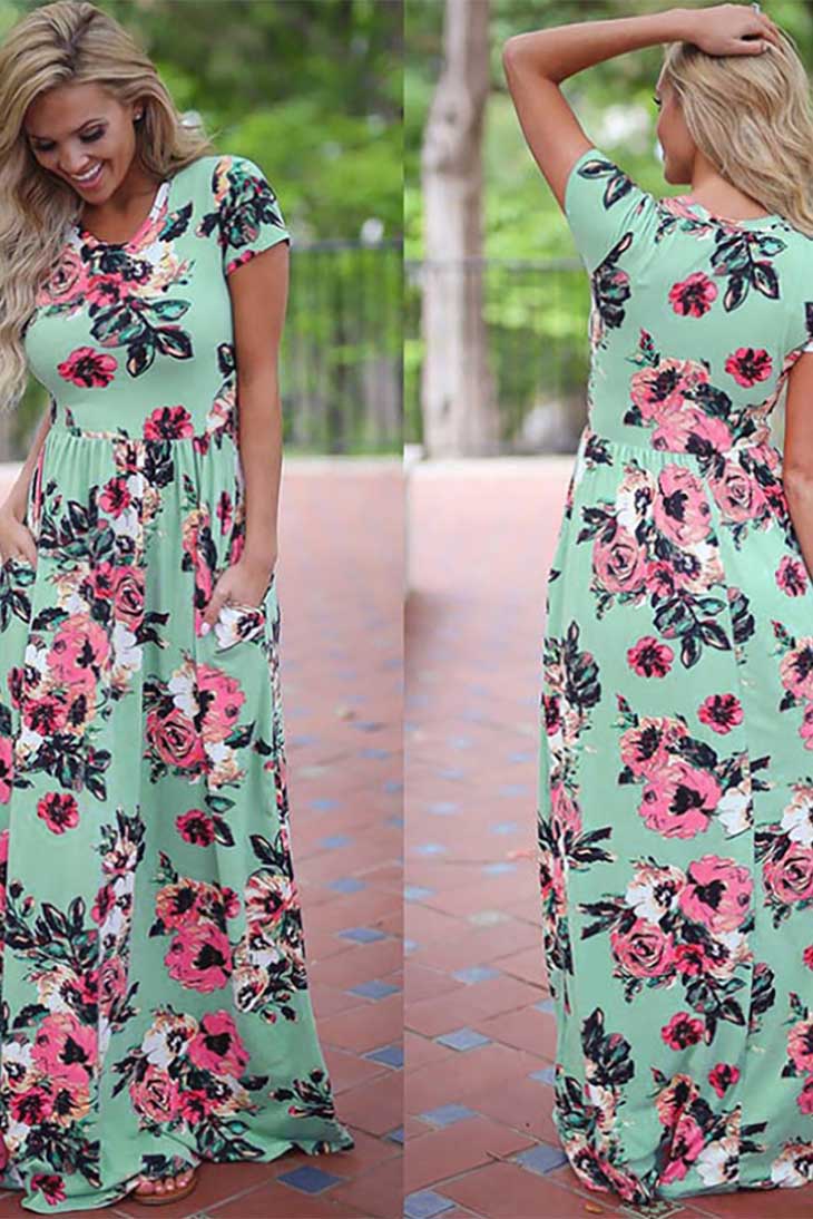 Boho Floral Maxi Dress