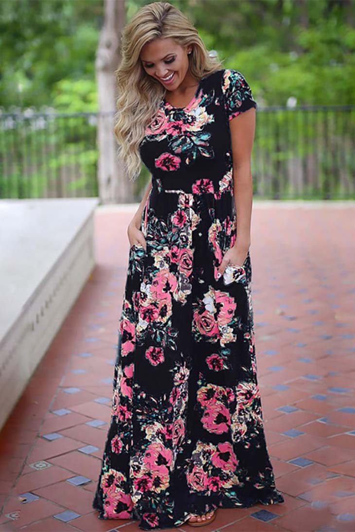 Boho Floral Maxi Dress