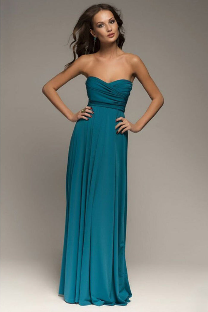 Boho Formal Maxi Dress blue