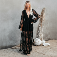 Boho Maxi Dress Black