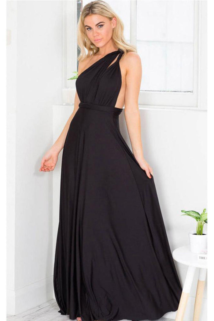Boho Maxi Dress Chic black