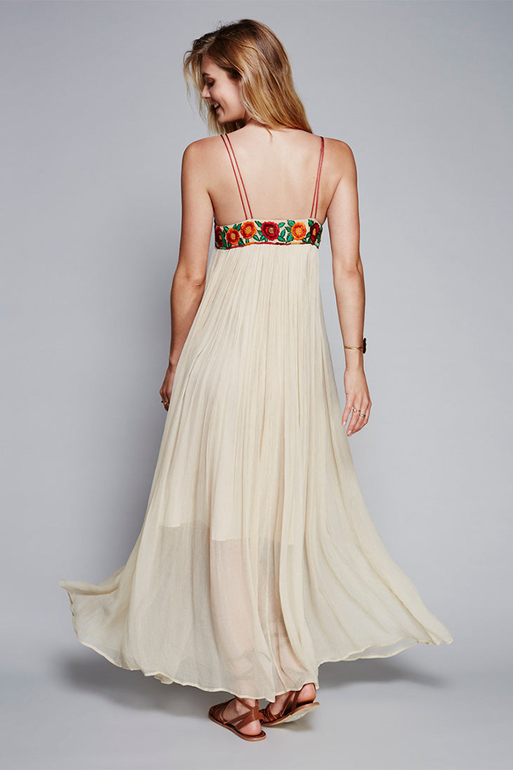 Boho Maxi Dress Cream