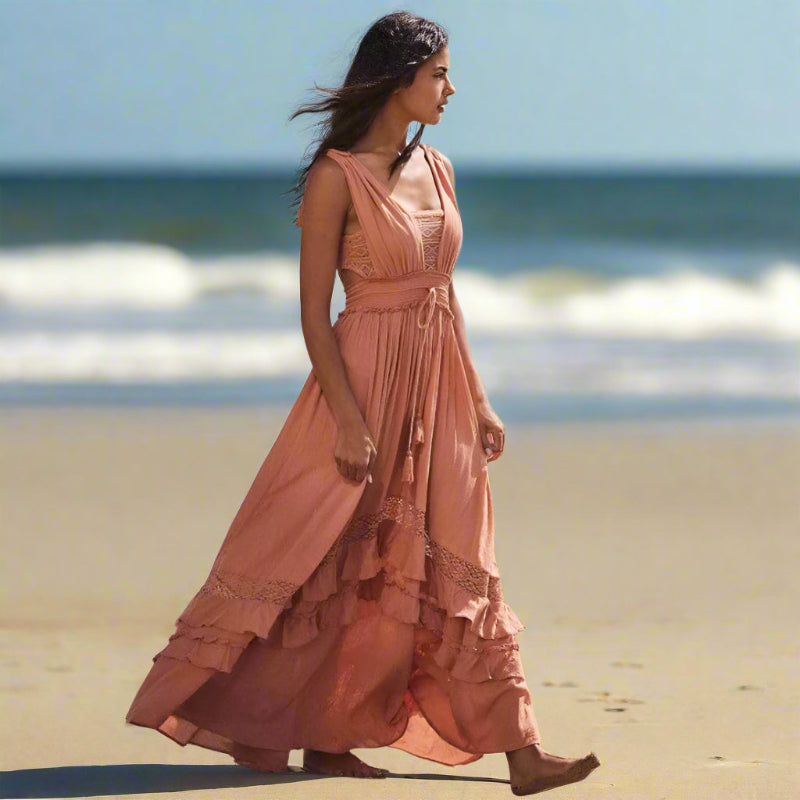 Boho Maxi Dress Summer Beach
