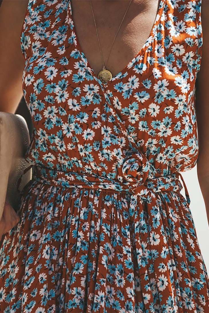 Boho Maxi Dress ditsy floral 