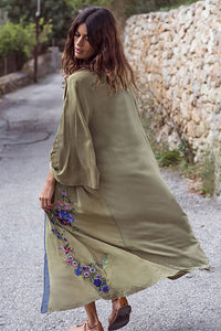 Boho Maxi Dress kimono 