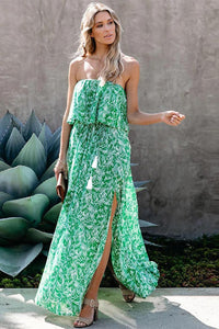 Boho Maxi Dress strapless