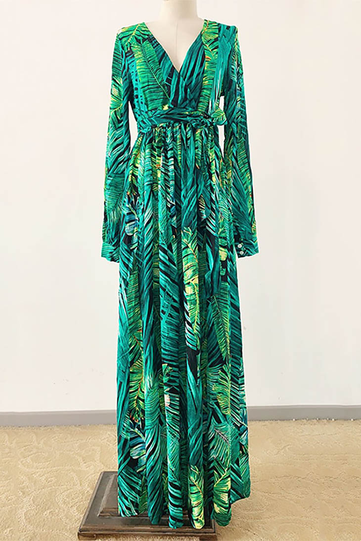 Boho Maxi Dress tropical 