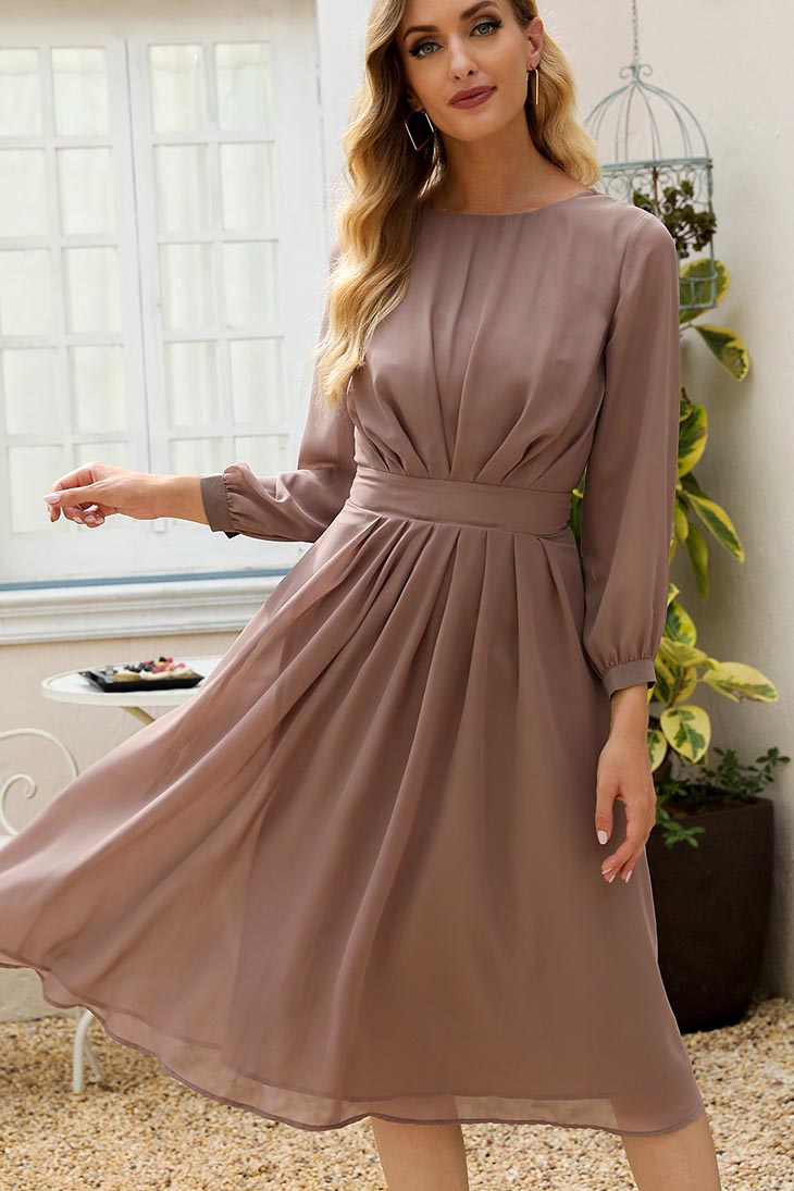 Boho Midi Dress Chiffon