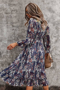 Boho Midi Dress Floral Wrap