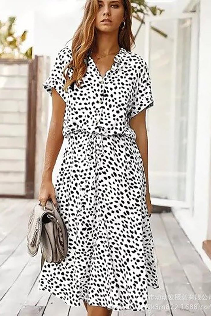 Boho Midi Dress Leopard