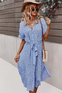 Boho Midi Dress With Sleeves