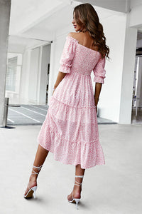 Boho Midi Dress off shoulder backless