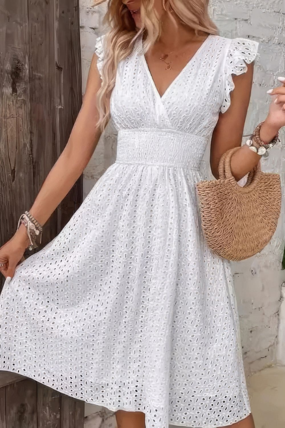 Boho Midi Dress sleeveless Beach