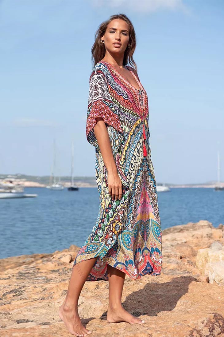 Boho Midi Hippie Dress