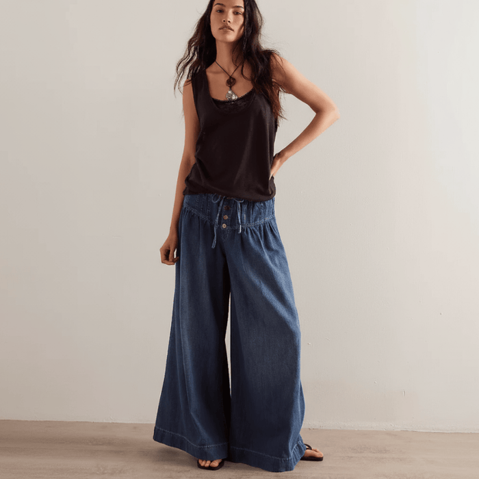 Boho Palazzo Jeans blue