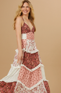 Boho Patchwork Maxi Dress