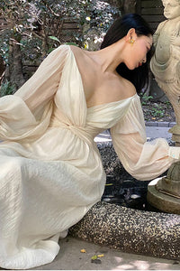 Boho Puff Sleeve maxi Dress