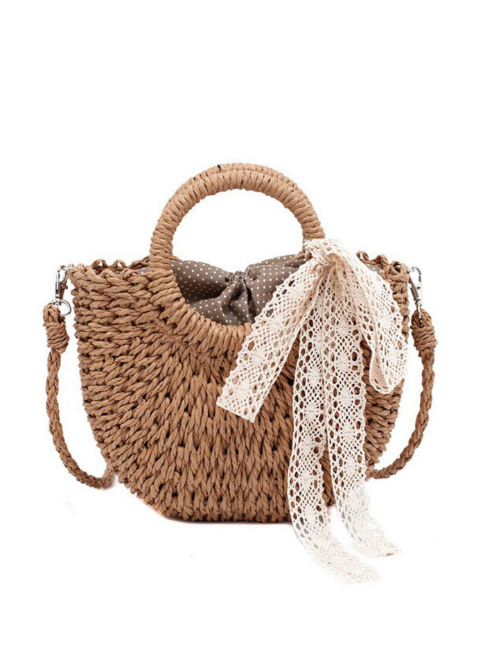 Boho Straw Beach Bag