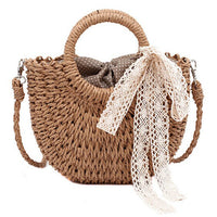 Boho Straw Beach Bag