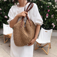 Boho Straw Handle Bag
