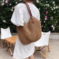 Boho Straw Handle Bag