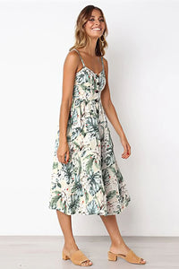 Boho Style Midi Dress floral