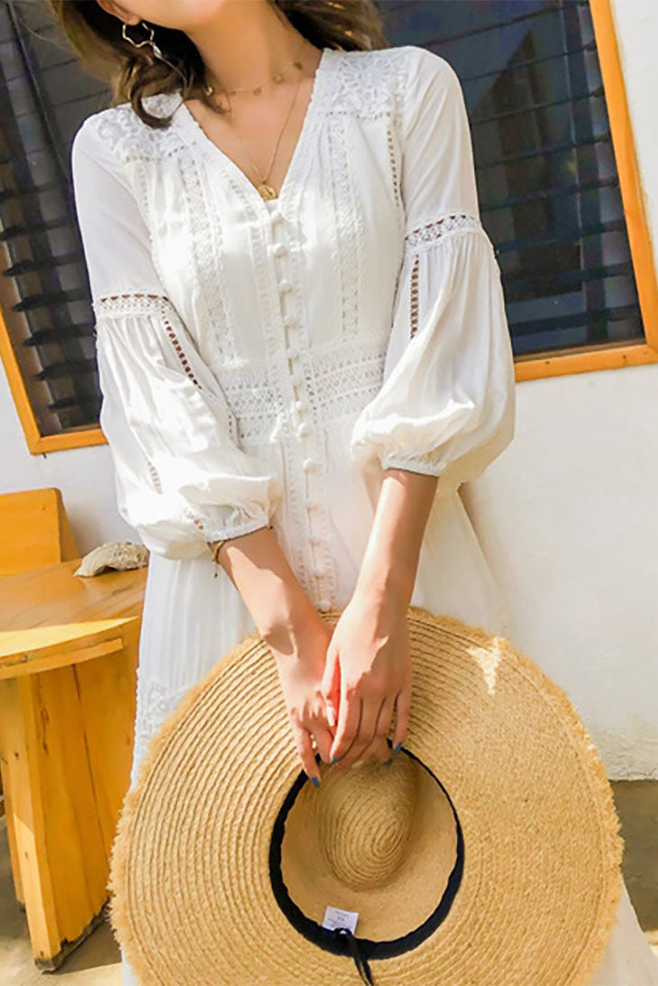 Boho Wedding Lace Dress