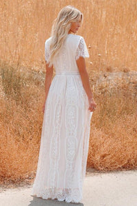 Boho White Lace Dress