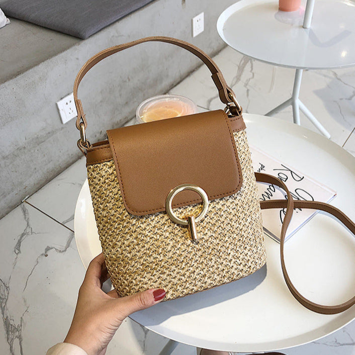 Boho Woven Straw Purse