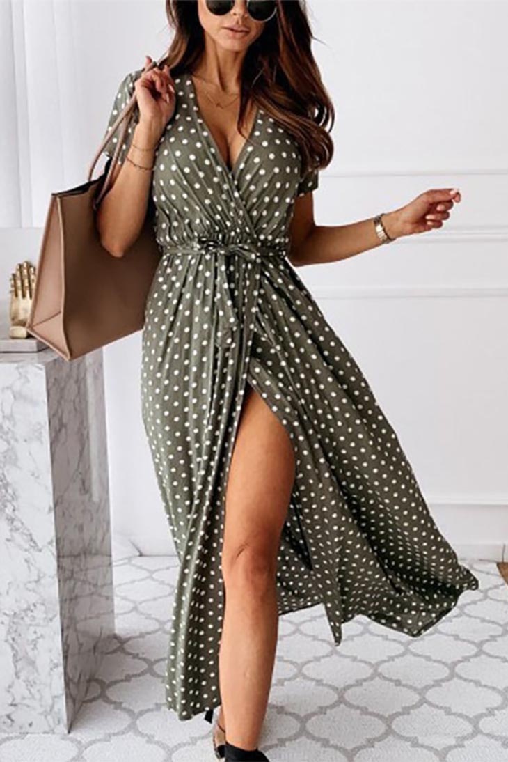 Boho Wrap Midi Dress