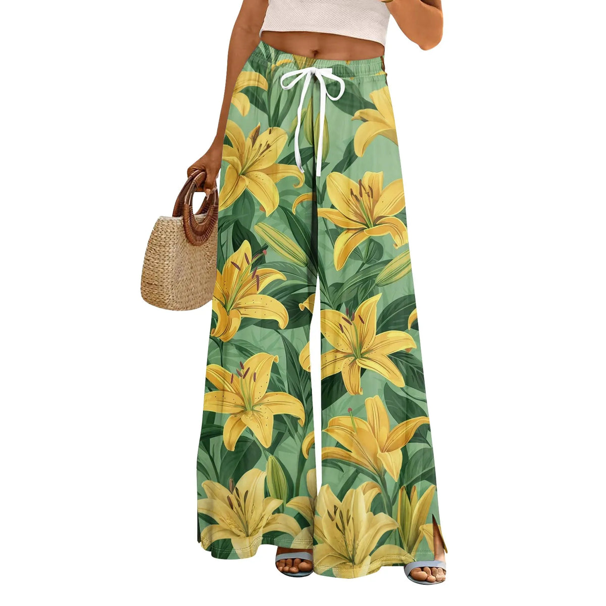 Boho Wrap Pants green