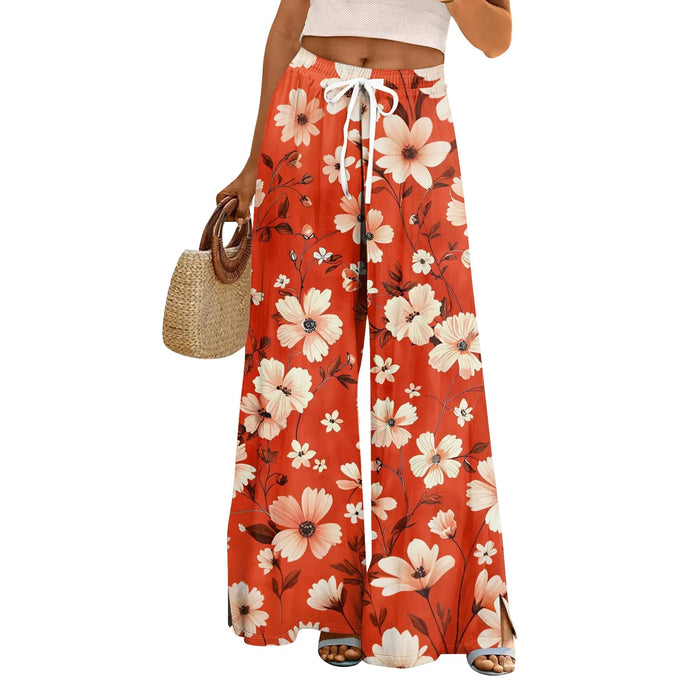 Boho Wrap Pants red