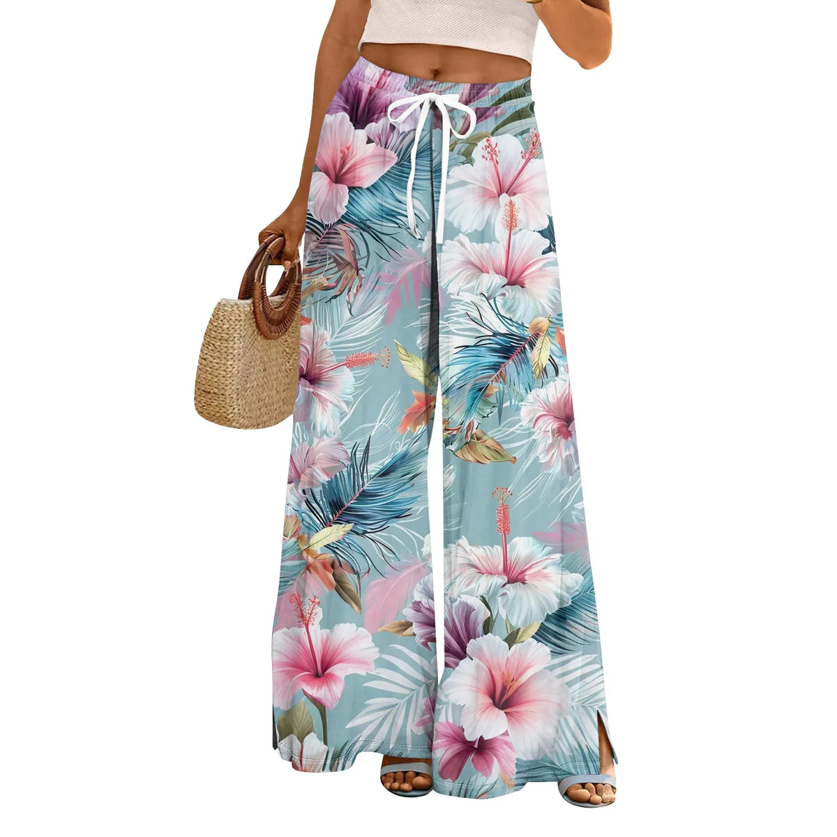 Boho Wrap Pants white