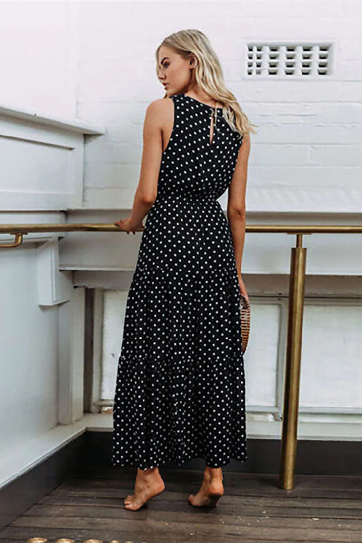 Boho boho polka dot Maxi dress