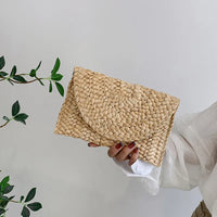 Boho straw Clutch