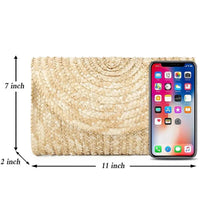 Boho straw Clutch