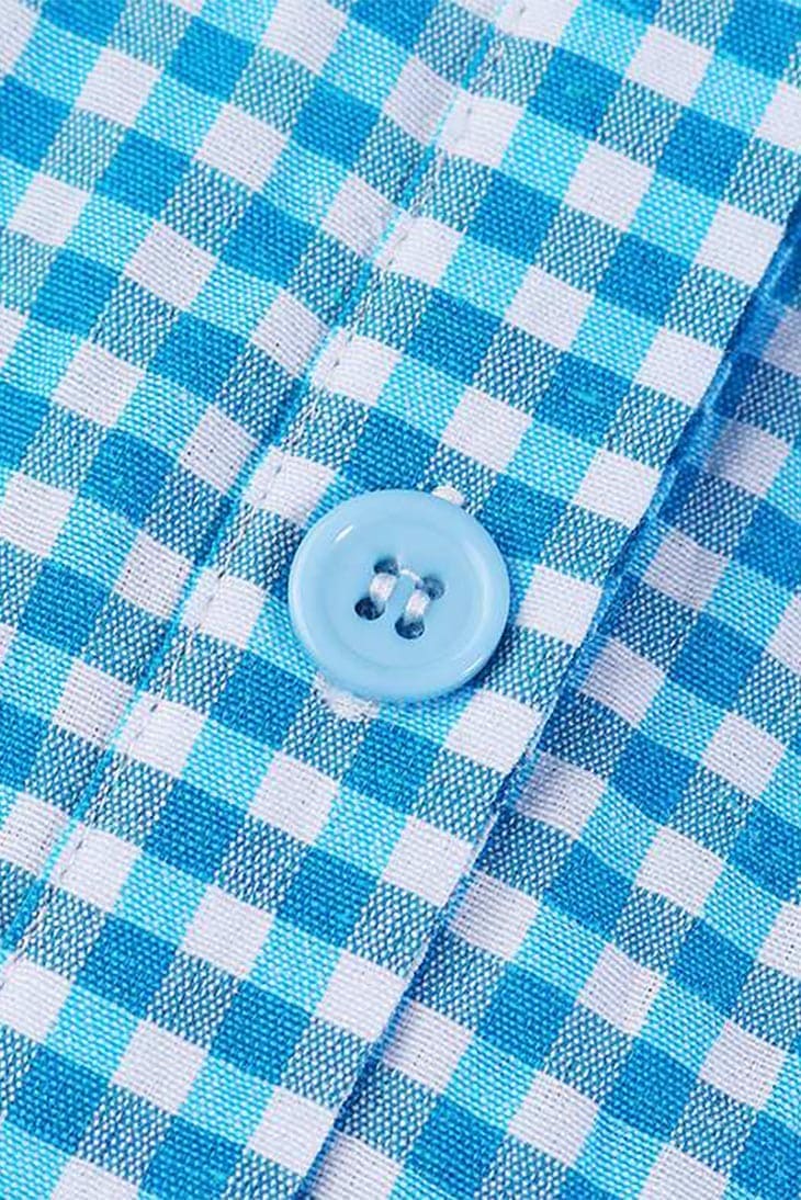 Checkered Maxi Dress blue