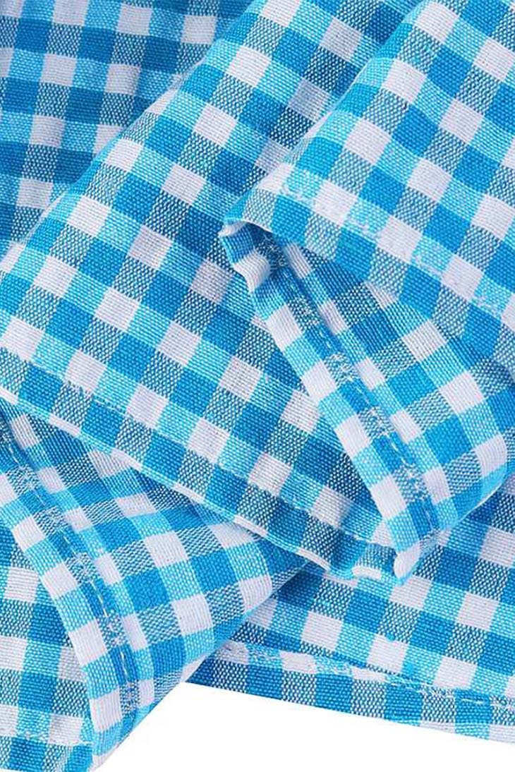 Checkered Maxi Dress blue