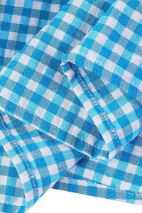 Checkered Maxi Dress blue