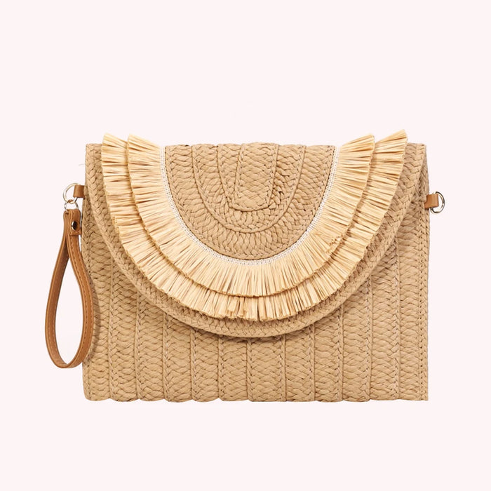 Designer Straw Crossbody Bag