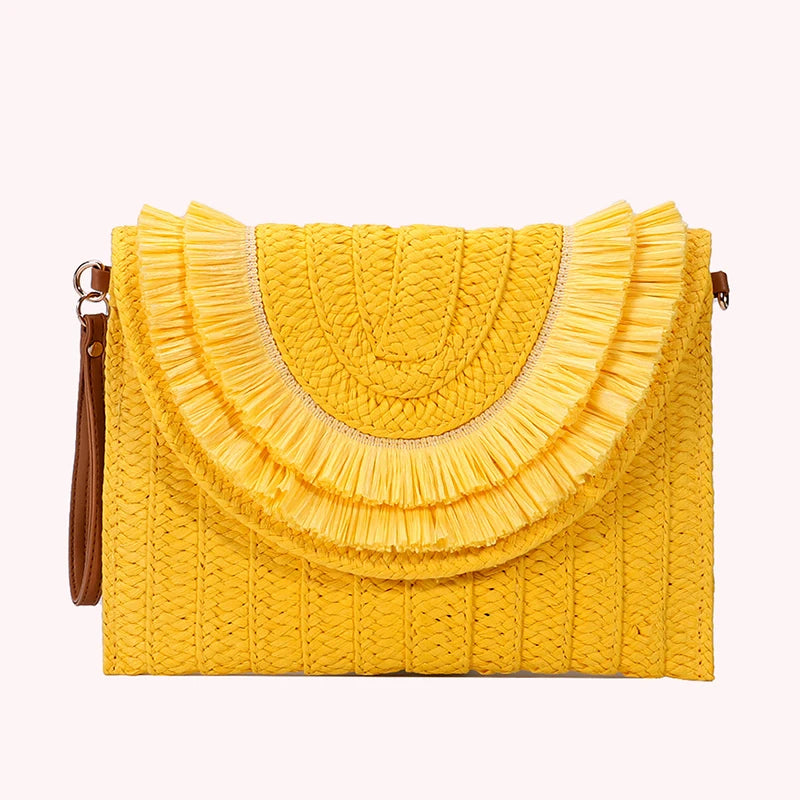 Designer Straw Crossbody Bag beach