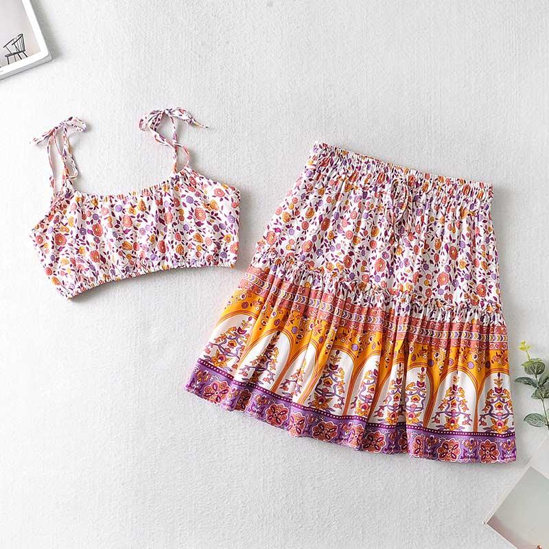 Dress Floral Two Piece Set