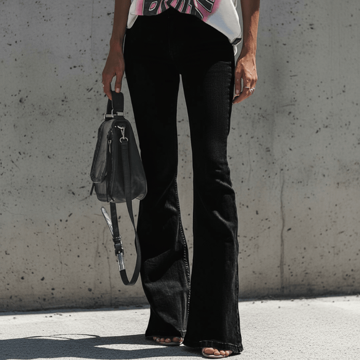 Flare Jeans Women black