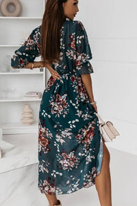 Floral Chiffon Maxi Dress